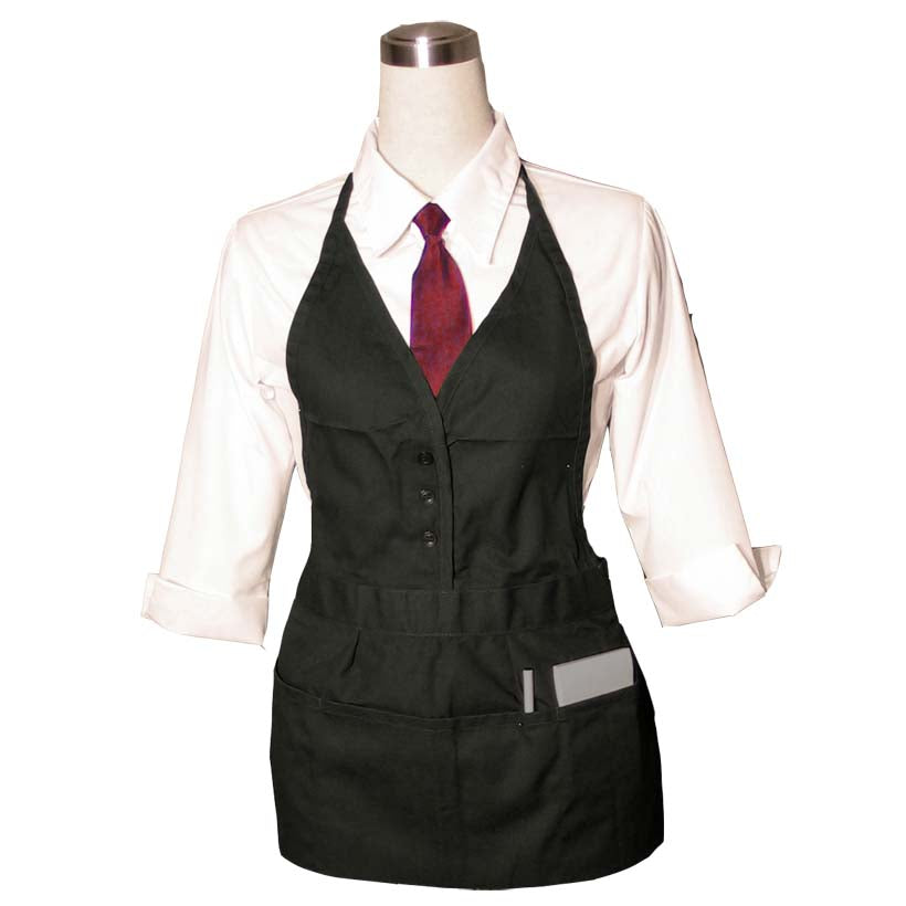 V-Neck 3-Button Apron